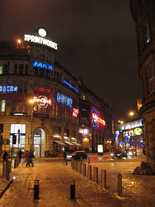 Printworks in Manchester at night